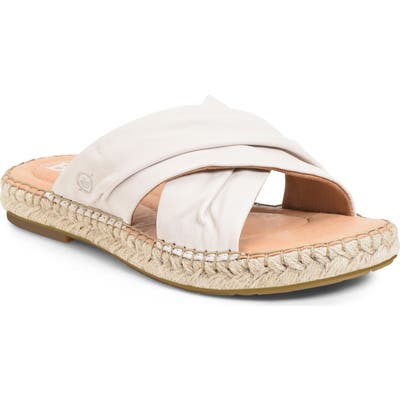 B?rn San Gabriel Espadrille Slide Sandal, White
