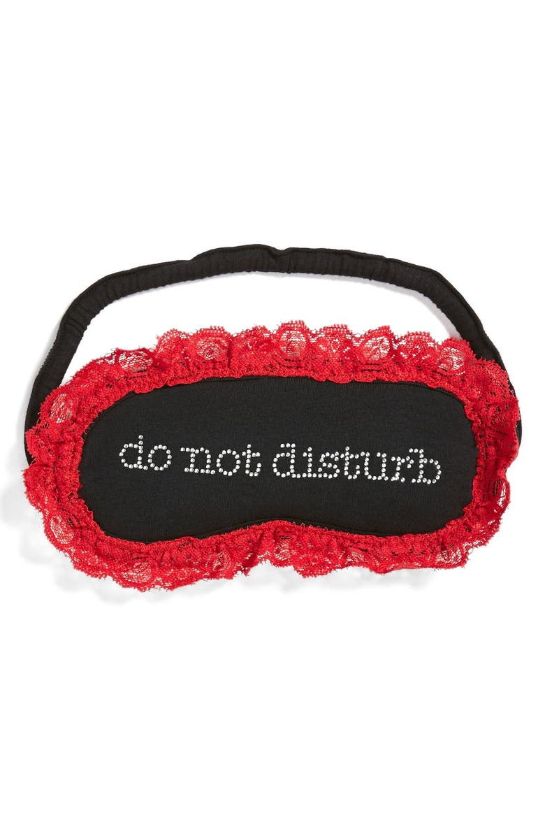 PJ SALVAGE Sleep Mask, Main, color, BLACK/ DO NOT DISTURB