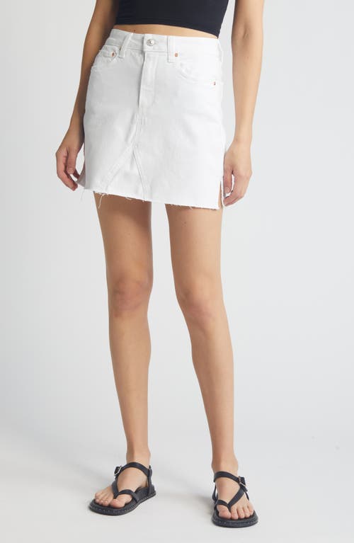 Jessie Denim Miniskirt in White