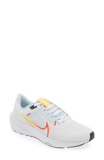 Nike Air Zoom Pegasus 40 Running Shoe In White/red/blue Tint