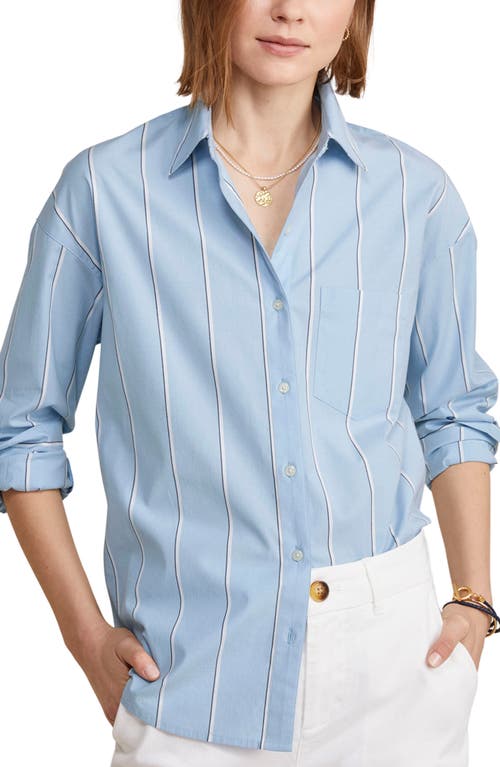 Relaxed Shirt in Sunset Stripe-Blue