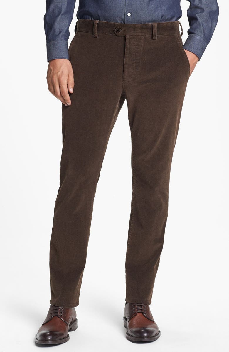 FRENCH CONNECTION Straight Leg Stretch Corduroys, Main, color, DEMITASSE