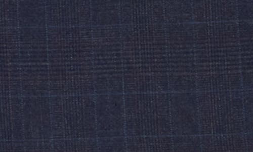 Soul Of London Fancy Plaid Two Button Slim Fit Suit In Blue/bleu
