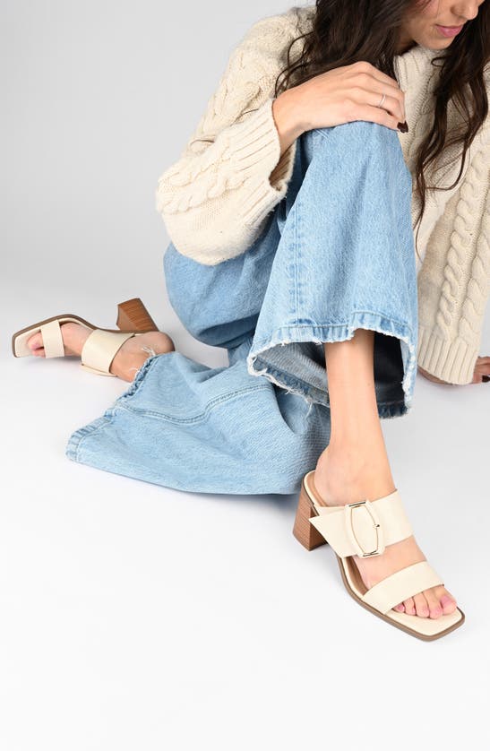 Journee Collection Block Heel Sandal In Tan