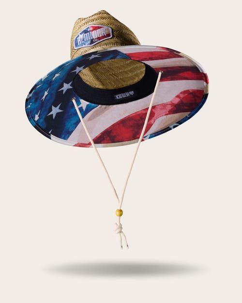 Shop Hemlock Liberty Straw Lifeguard Hat In Usa Flag