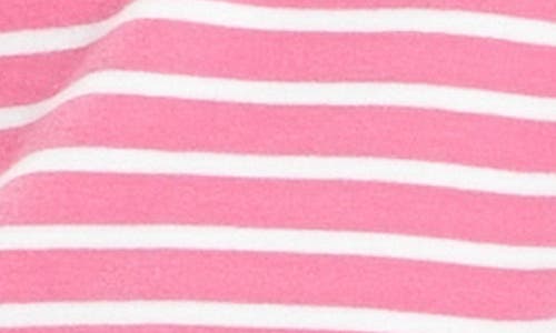 Shop English Factory Stripe Puff Sleeve Knit Top In Pink/white