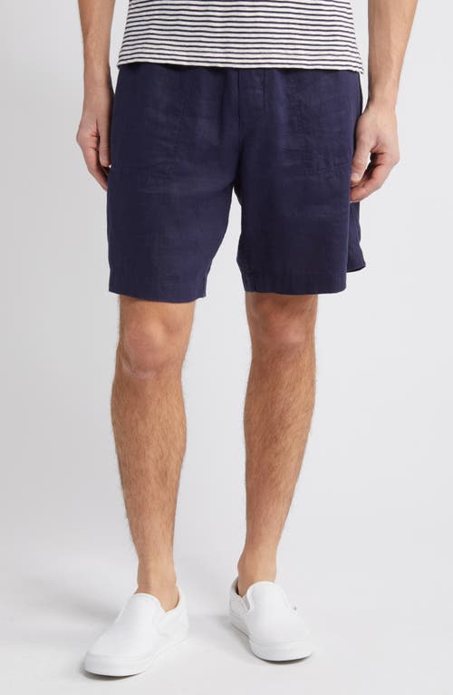 Linen & Cotton Shorts in Ink