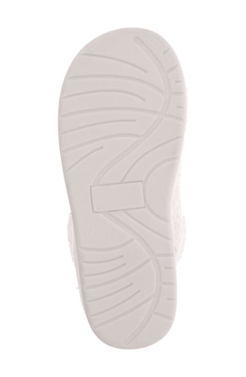 Mia Chill Smiley Genuine Shearling Bootie Slipper In Blush Happy Face