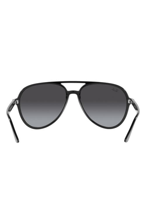 Ray Ban Ray-ban 57mm Gradient Aviator Sunglasses In Black/grey Gradient