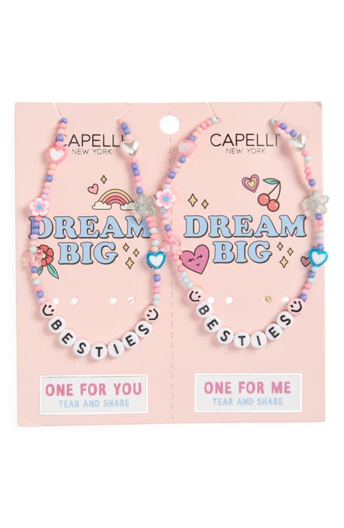 Capelli New York 2-pack Friendship Necklaces In Pink
