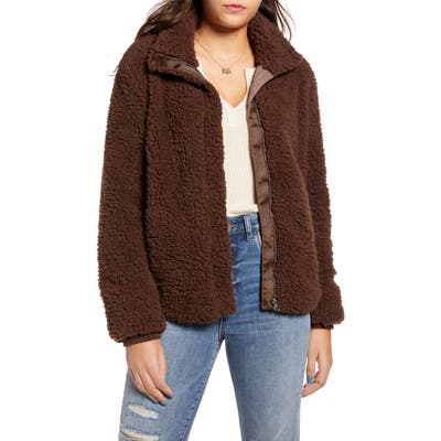 Thread & Supply Wubby Fleece Zip Jacket, Brown