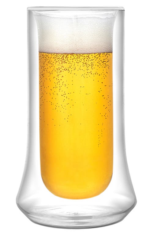Joyjolt Set Of Two Cosmos Double Wall Highball Glass In Clear