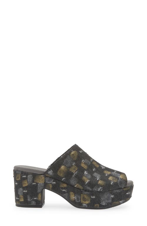 Chocolat Blu Gordie Platform Slide Sandal In Black Wash