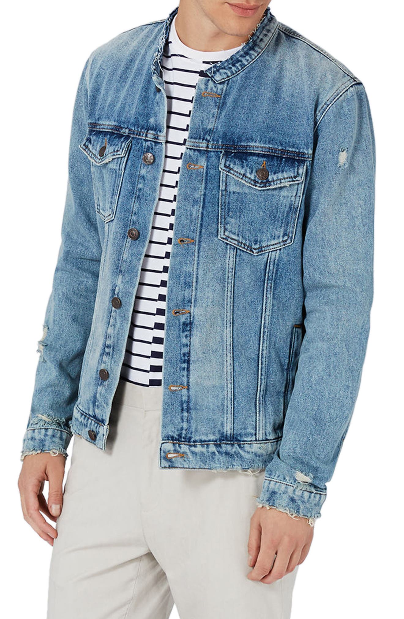 topman distressed denim jacket