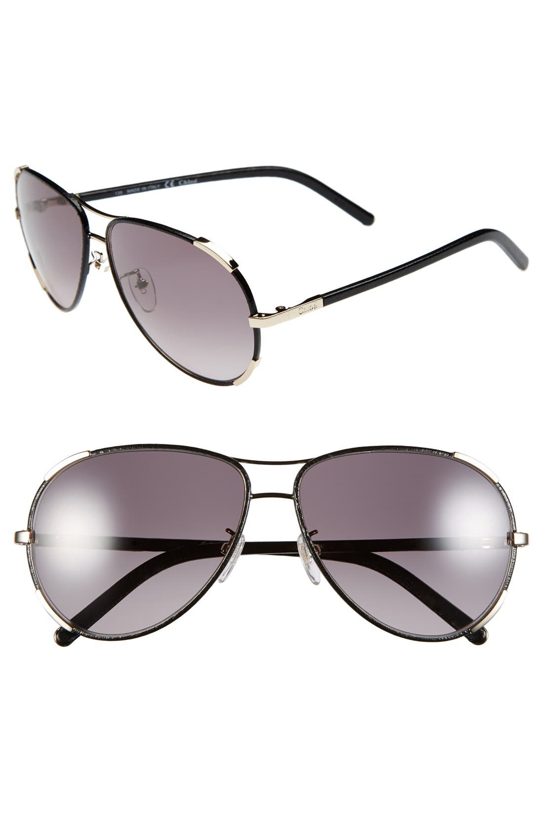 chloe 60mm aviator sunglasses