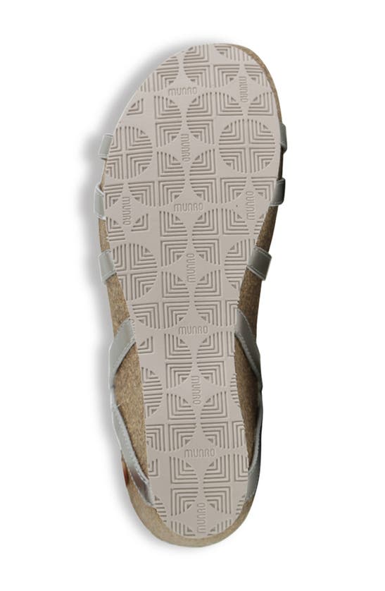 Shop Munro Tarifa Strappy Wedge Sandal In Silver Metallic