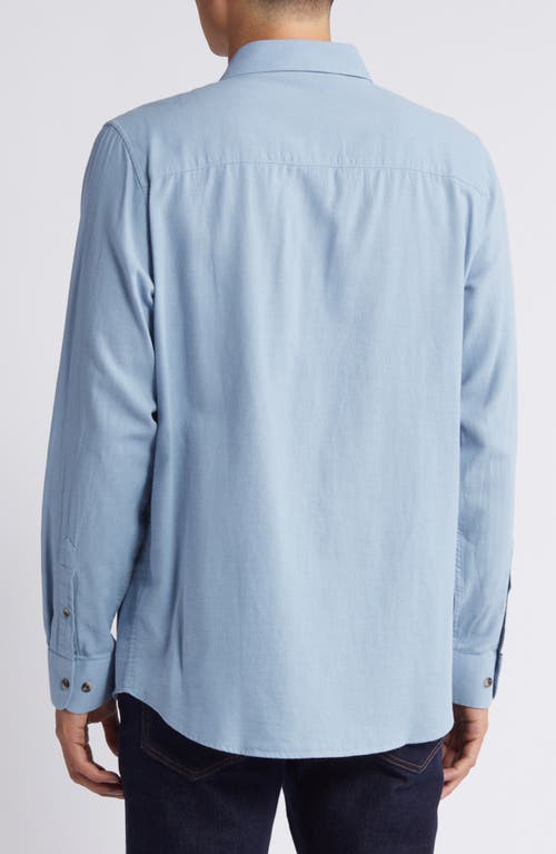 Shop Travismathew Cloud Flannel Button-up Shirt In Light Blue