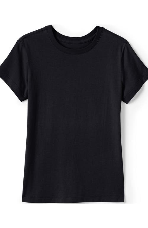 Shop Lands' End School Uniform Girls Short Sleeve Essential T-shirt In Black