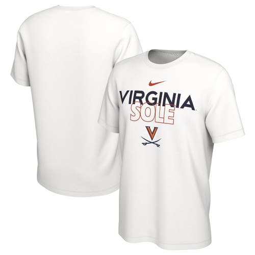 Nike White Virginia Cavaliers 2023 On Court Bench T-Shirt