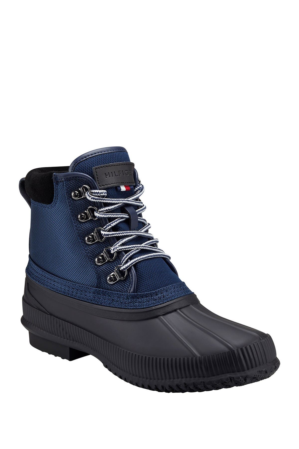 tommy hilfiger black duck boots