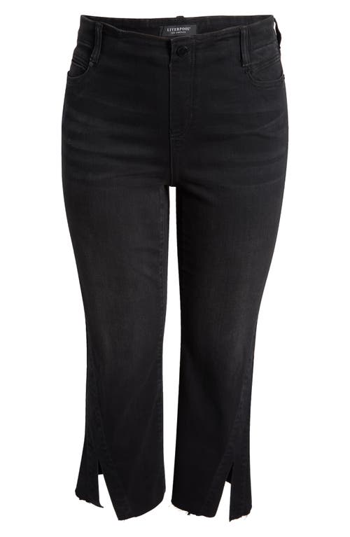 Shop Liverpool Gia Glider Pull-on Twisted Raw Hem Crop Flare Jeans In Lost Creek