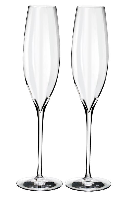 Waterford Elegance Optic Classic Set of 2 Lead Crystal Champagne Flutes at Nordstrom