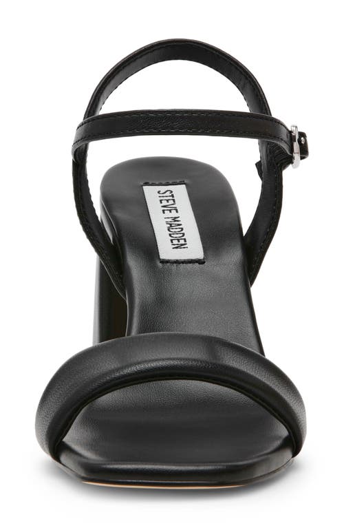 Shop Steve Madden Mareena Ankle Strap Sandal In Black Leather