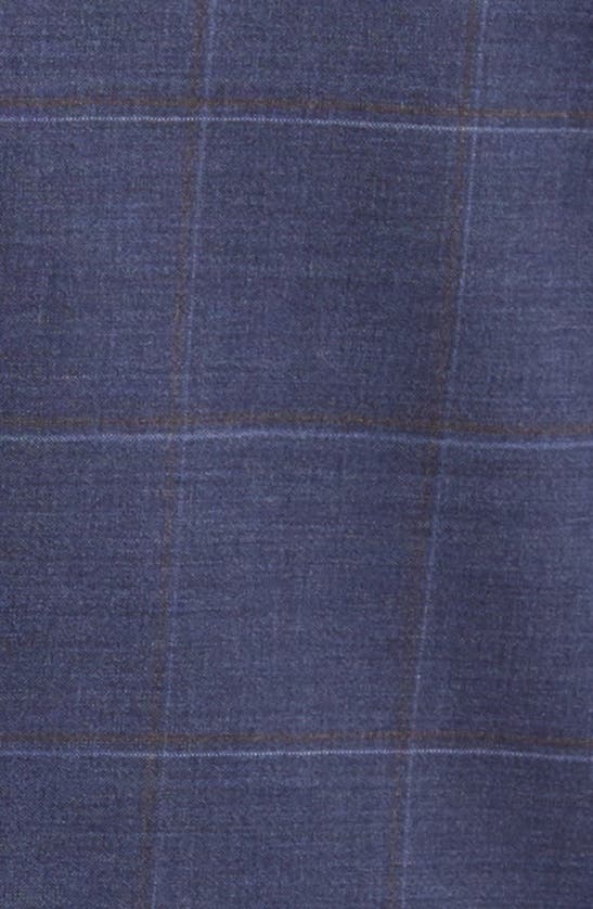 Shop Peter Millar Windowpane Check Tailored Fit Wool Suit In Blue