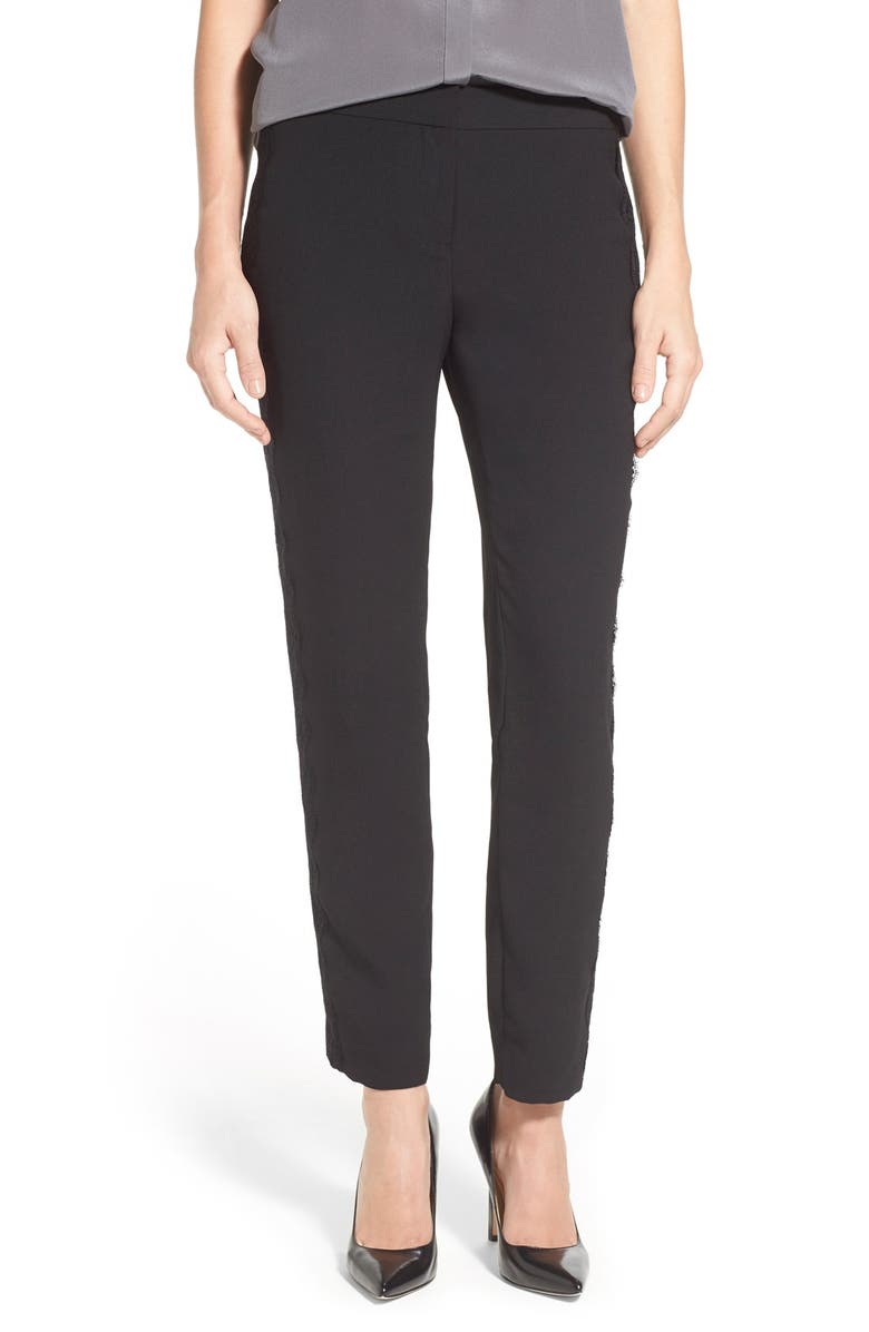 Vince Camuto Lace Trim Skinny Ankle Pants | Nordstrom