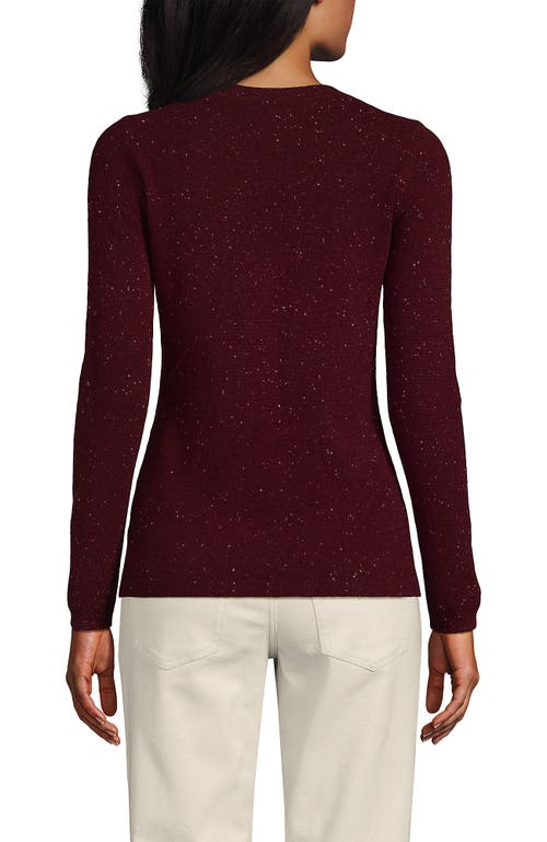 Shop Lands' End Cashmere Sweater In Rich Burgundy Donegal