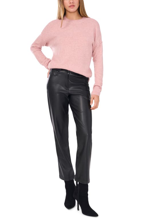 Shop Vince Camuto Exposed Seam Crewneck Sweater In Zephyr