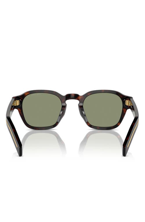 Prada Sunglasses With Iconic Metal Plaque In Green