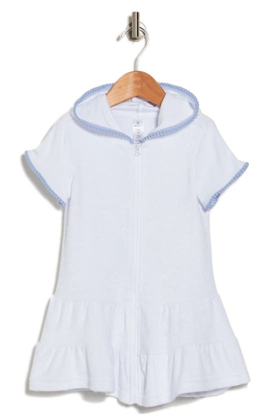 90 Degree By Reflex Kids' Oceana Terry Cloth Dress In White