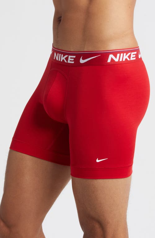 Shop Nike Dri-fit Ultra Comfort 3-pack Boxer Briefs In Red/deep Royal Blue/black