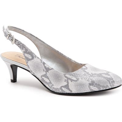 Trotters Keely Slingback Pump, Grey