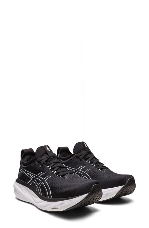 ASICS® GEL-Nimbus 25 Running Shoe in Black/Pure Silver