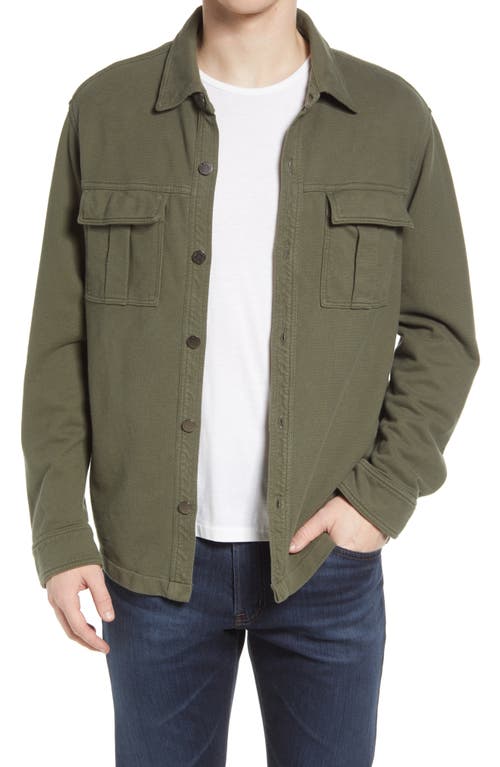 Ag Elias Military Cotton Overshirt In Infantry Green