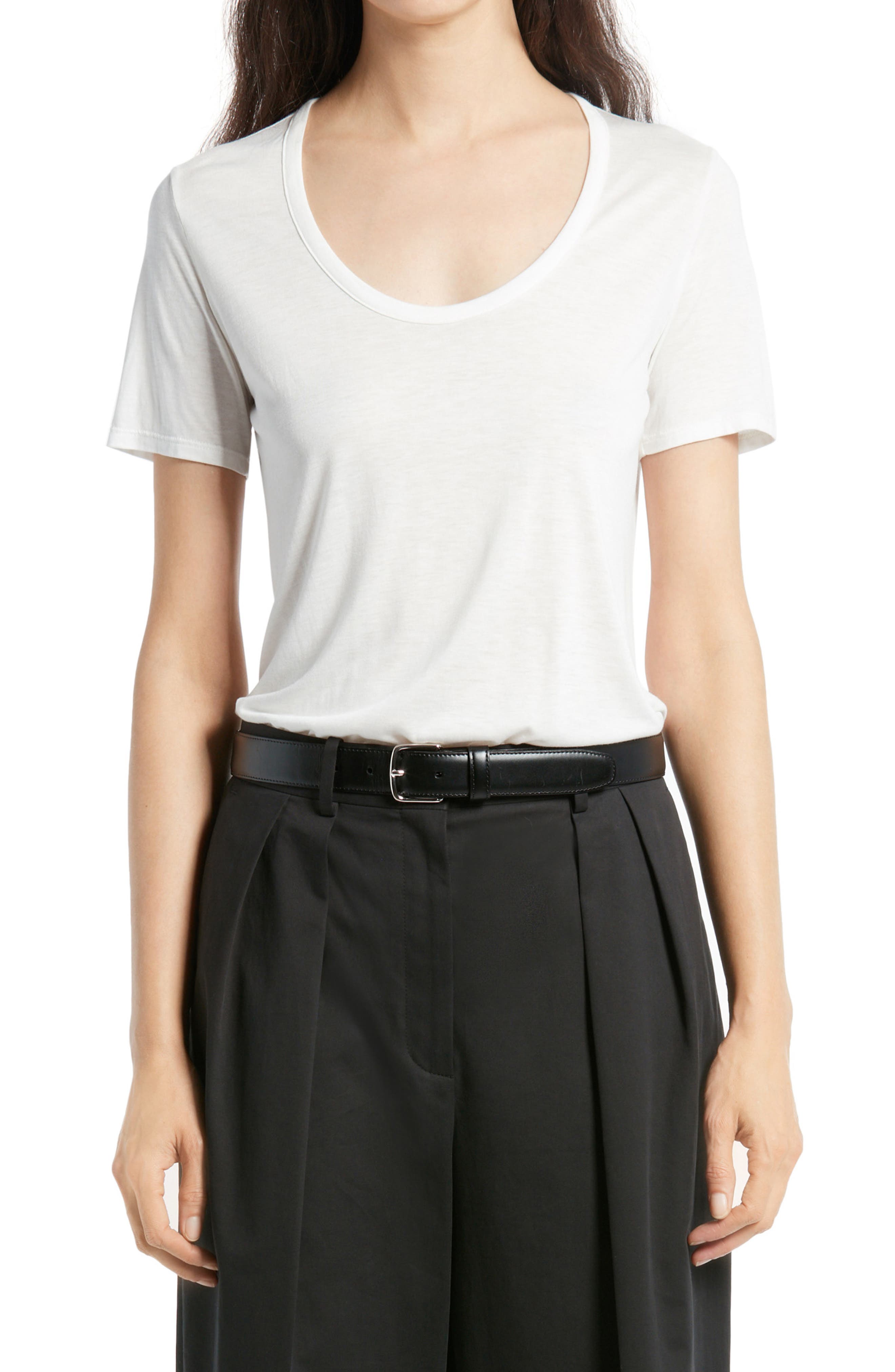 The Row Stilton Light Jersey Top in White at Nordstrom, Size Large