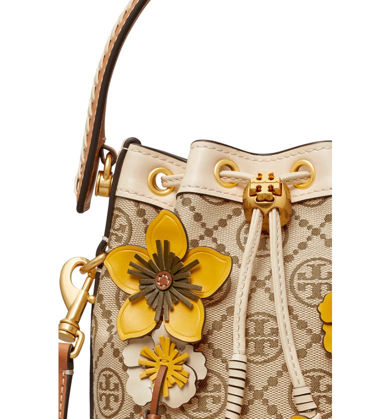 Tory Burch Mini T Monogram Floral Bucket Bag | Nordstrom