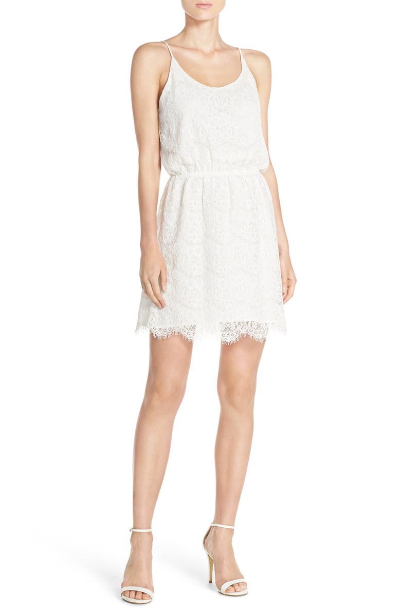 Charles Henry Lace Blouson Dress | Nordstrom