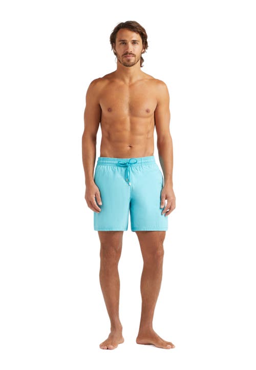 Vilebrequin Ronde Des Tortues Aqua Reactive Swim Shorts In Bora Bora