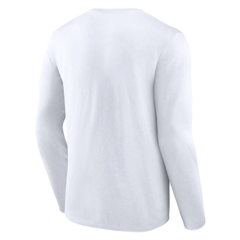 Los Angeles Dodgers Fanatics Branded Pressbox Long Sleeve T-Shirt - White