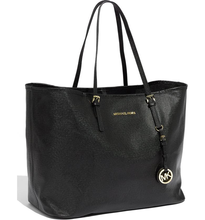 MICHAEL MICHAEL KORS 'Medium Travel' Tote, Main, color, 001