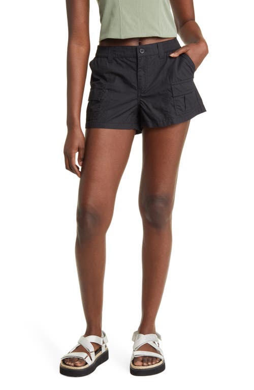 BP. Washed Cargo Midi Shorts in Black Jet