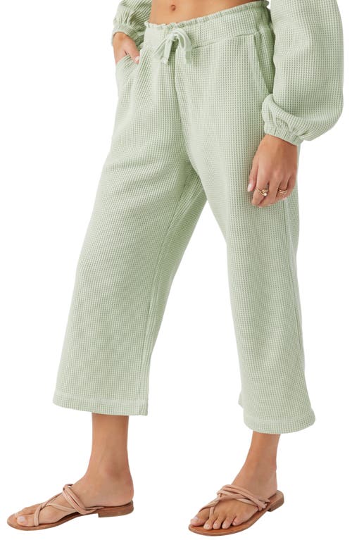 Shop O'neill Tour Waffle Knit Crop Pants In Desert Sage