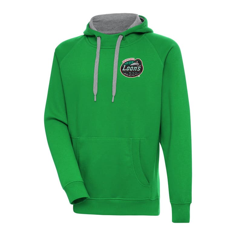 Shop Antigua Kelly Green Great Lakes Loons Victory Pullover Hoodie