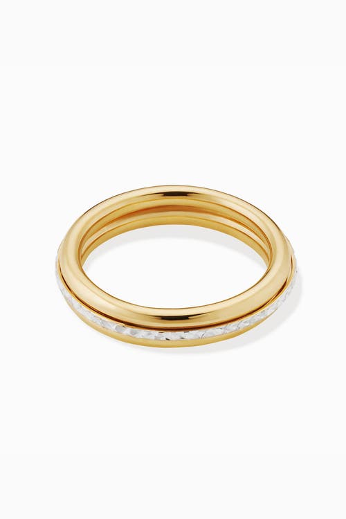 Shop Oradina 14k Gold Always Ring In Yellow & White Gold