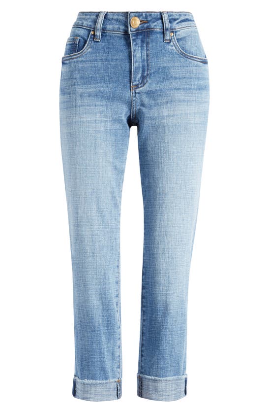 Shop Kut From The Kloth Amy Straight Leg Crop Roll-up Jeans In Gained