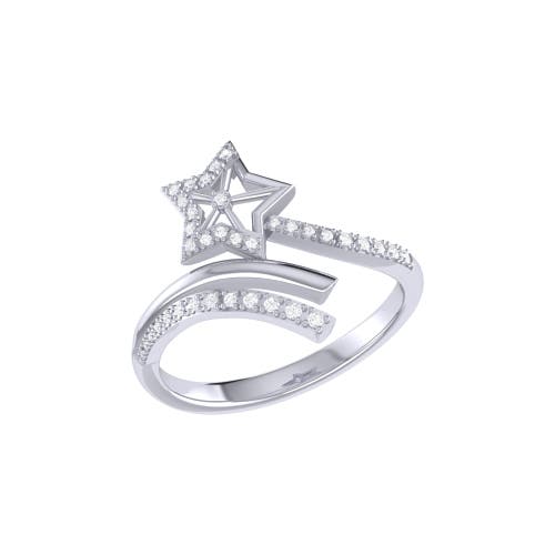 Shop Luvmyjewelry Star Spangled Night Sterling Silver Diamond Ring