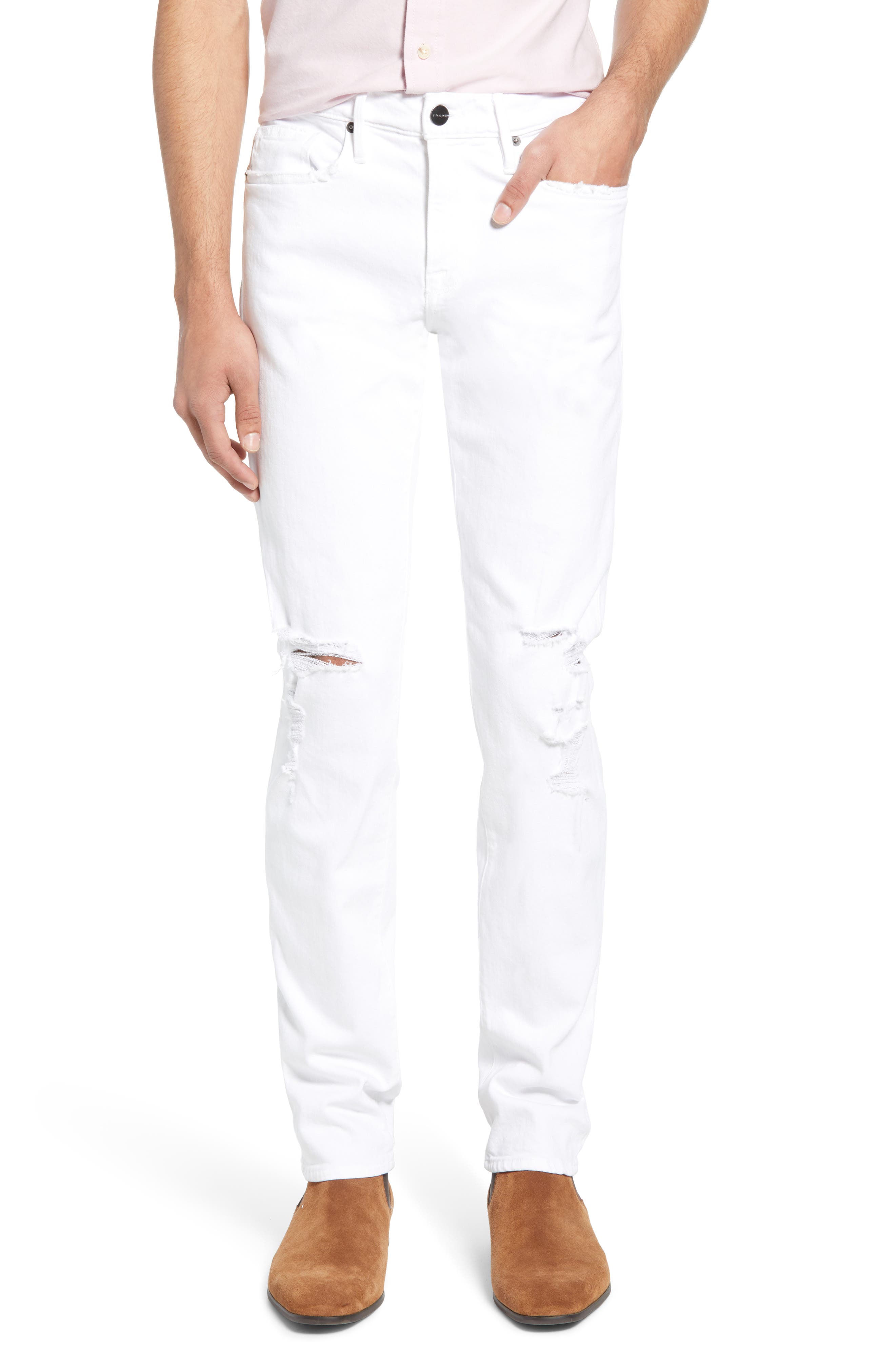 nordstrom mens white jeans